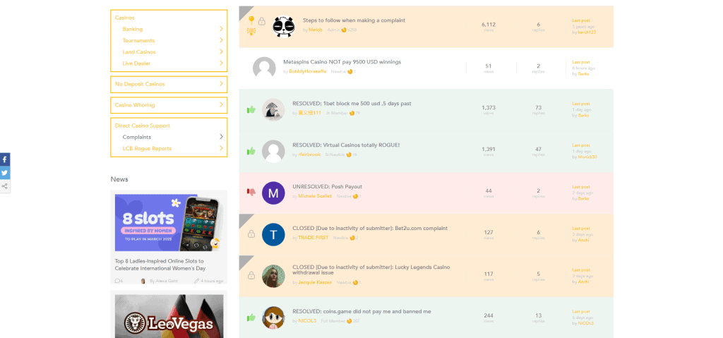 LCB.org Complaint Service