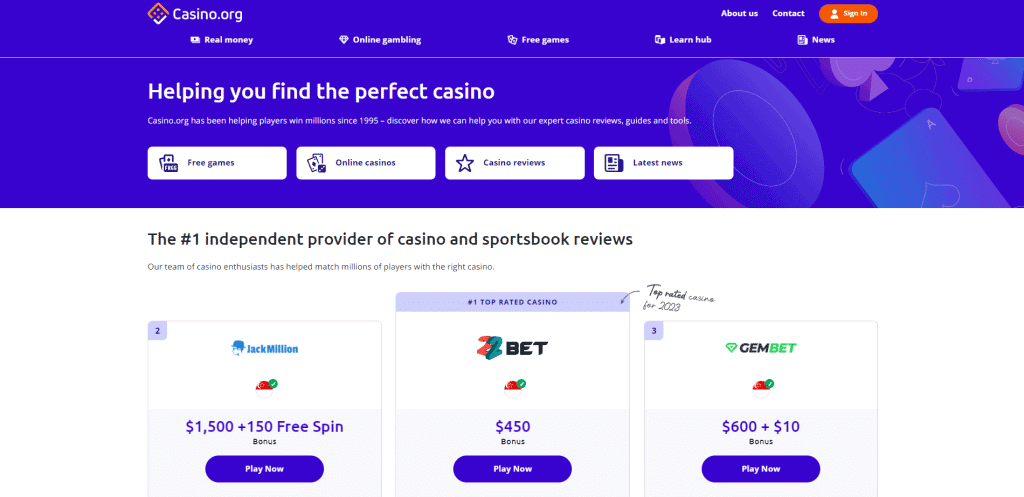 Casino.org Main Page