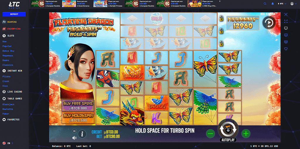 Floating Dragon Megaways Screenshot