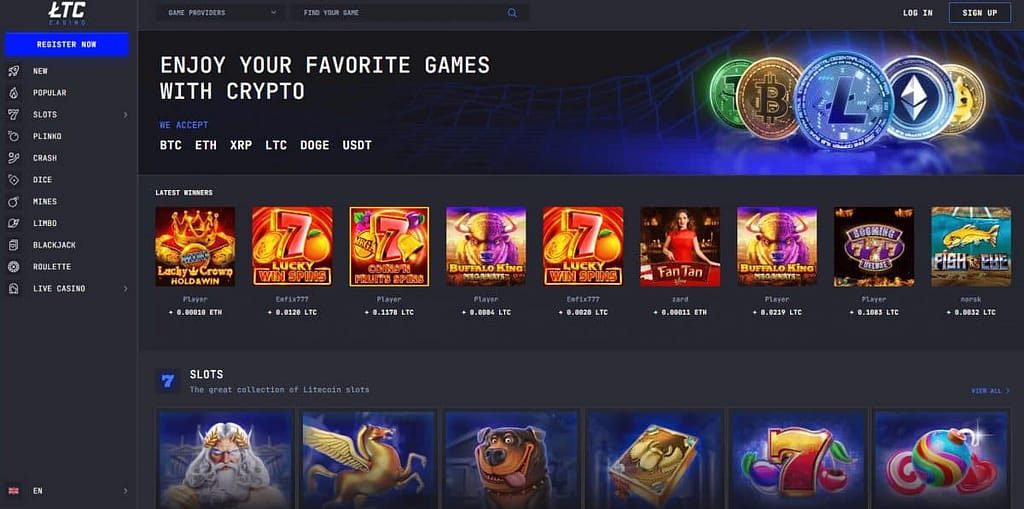 LTC Casino Main Page