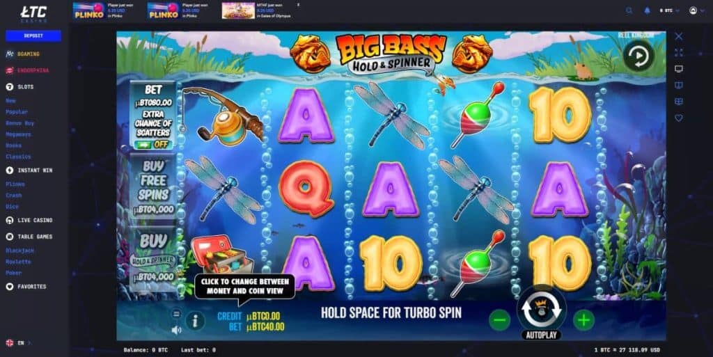 Big Bass Bonanza Hold & Spinner Screenshot