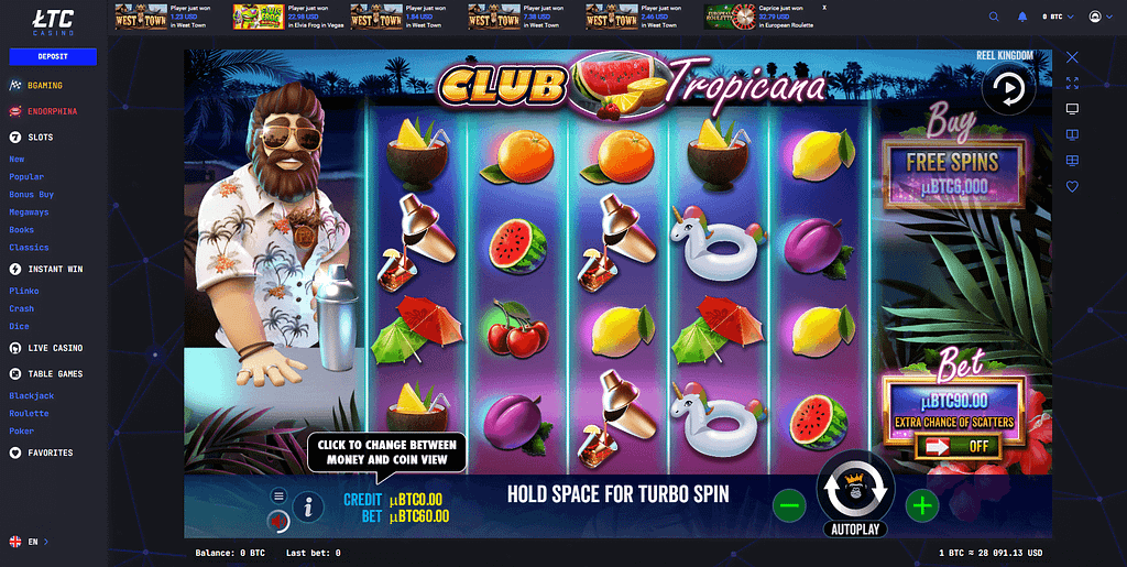 Club Tropicana Screenshot