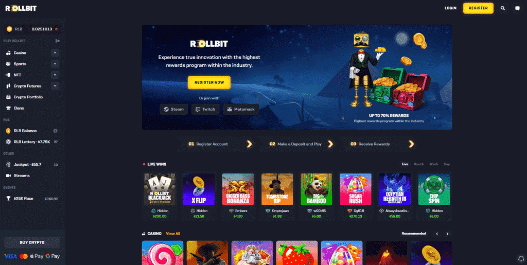 Rollbit Mirror Interface