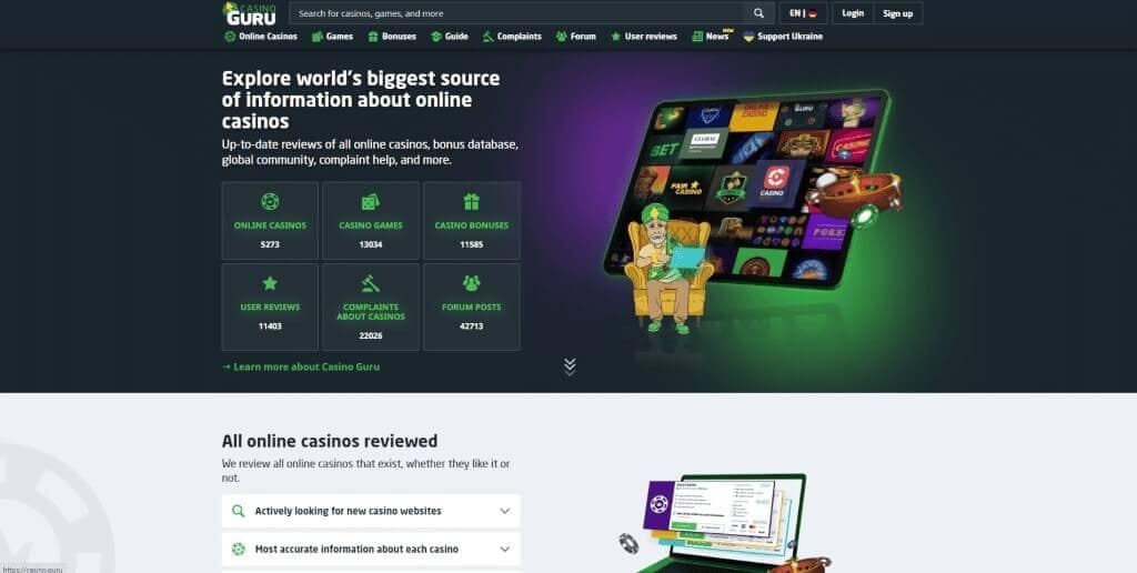 Casino Guru Main Page