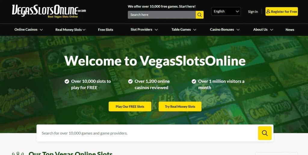 Vegas Slots Online Main Page