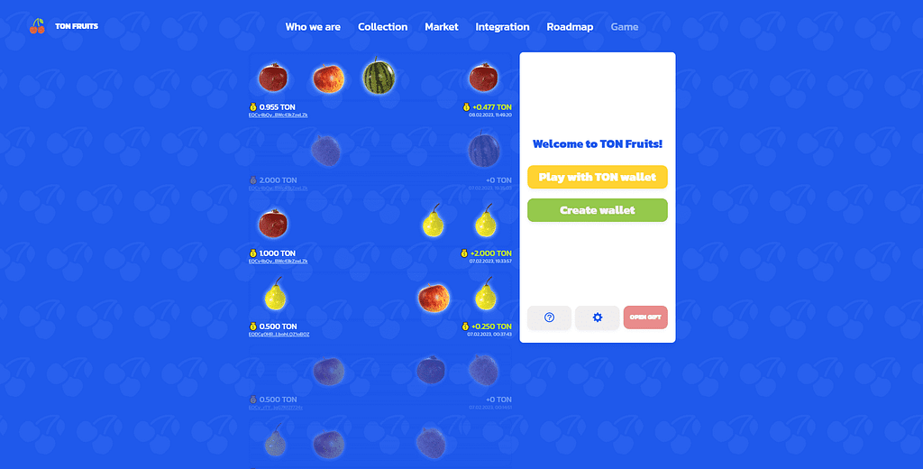 TON Fruits Casino Screenshot