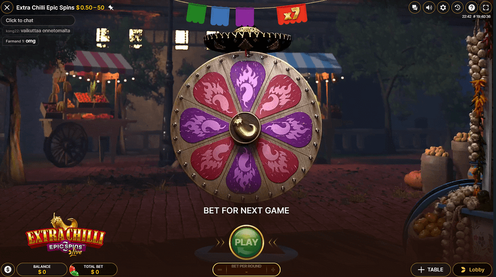 Extra Chilli Epic Spins Gamble Wheel