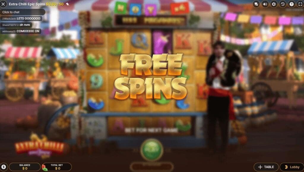 Extra Chilli Epic Spins Bonus Game