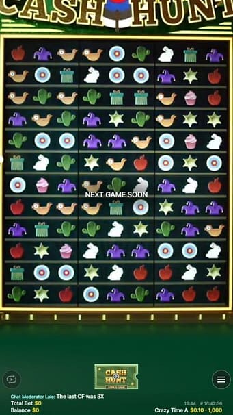 Cash Hunt Bonus Game stats