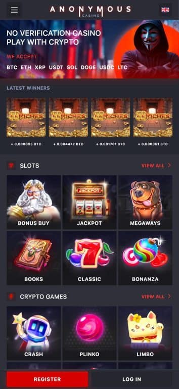CryptoCasino.CC Home Page