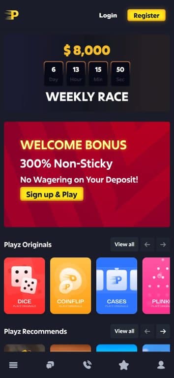 PlayZ Home Page