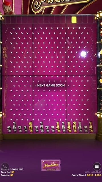Crazy Time Pachinko stats
