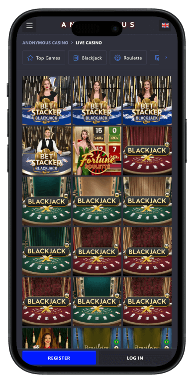 Casino Anonym jeux en direct