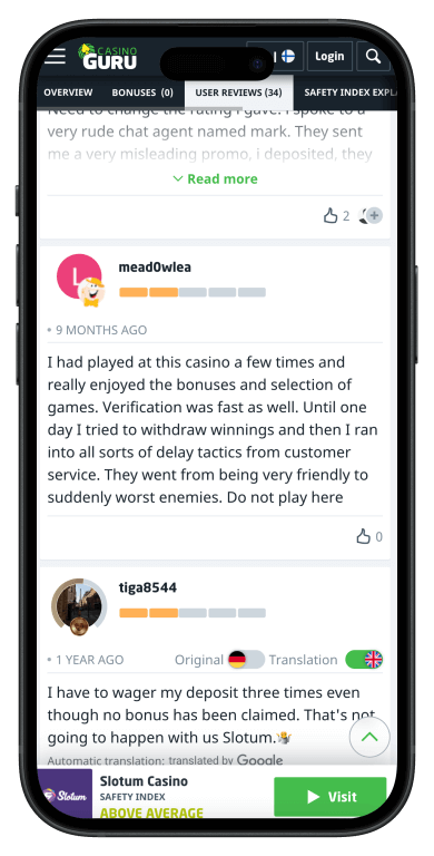Slotum Casino Player Review