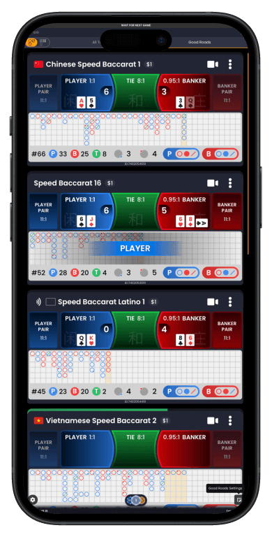 Pragmatic Play Live Baccarat Multiplay interface showing multiple baccarat tables simultaneously with different dealers, betting limits, and game statistics displayed on a single screen