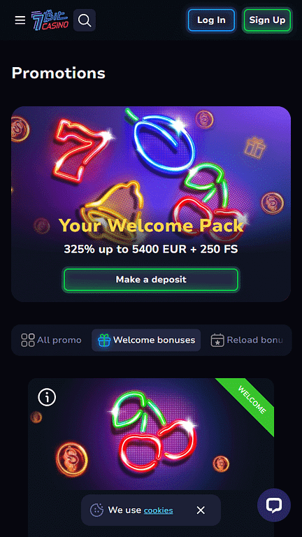 7BitCasino Promotions Section