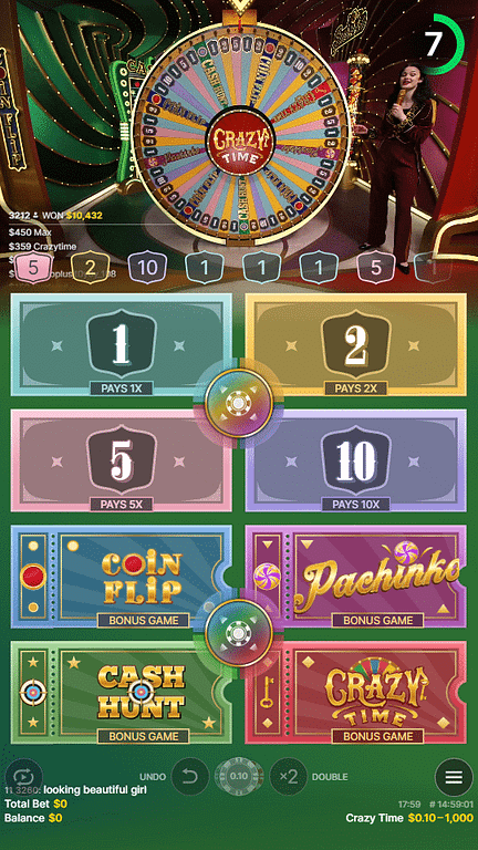 Crazy Time at LTC Casino