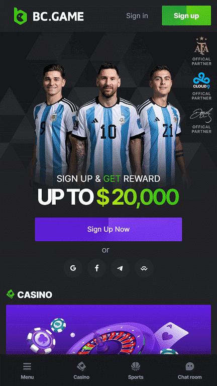 BC.Game Casino Mobile Website