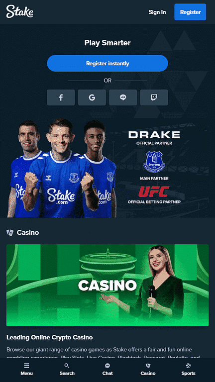 Stake Casino Mobile Website