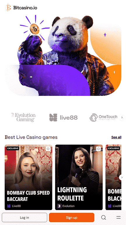 Bitcasino Home Page