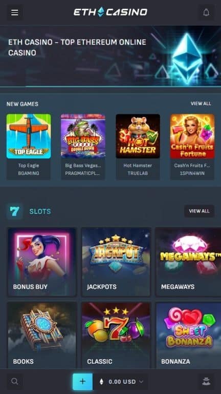 ETH Casino Main Page