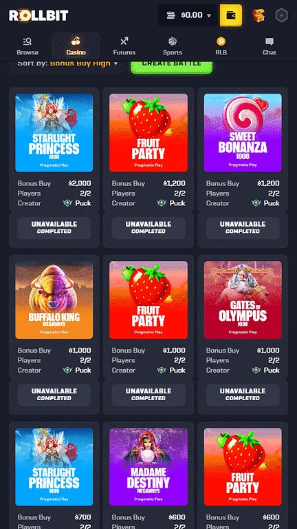 Rollbit Bonus Battles