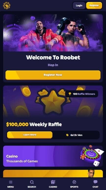 Roobet Main Page