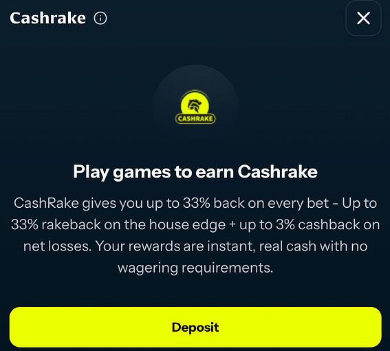 CashRake explanation from Spartans website itself