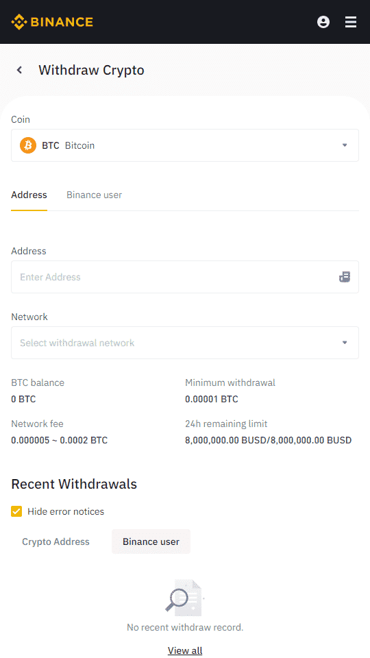 Hoe je met een betaalpas via Binance cryptogeld stort in een Bitcoin Casino