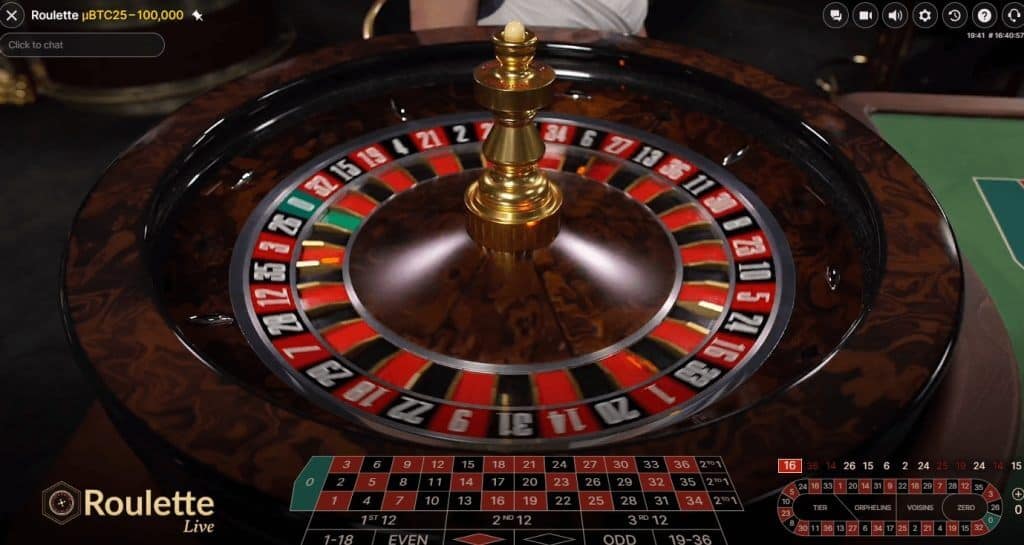 Evolution live roulette